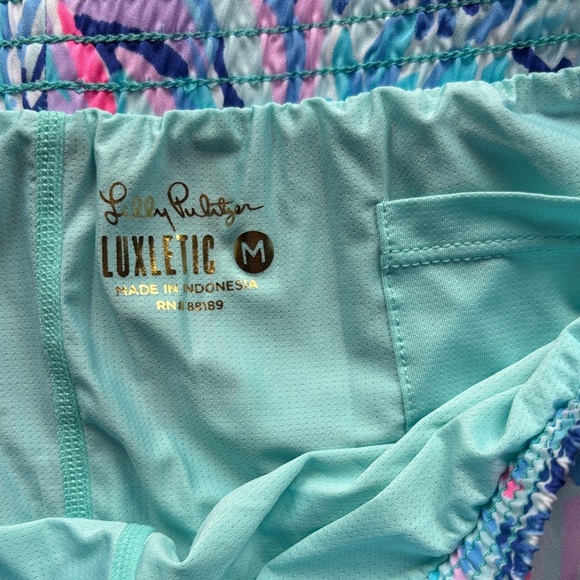 Lilly Pulitzer Blue and Pink Athletic Shorts - Picture 2 of 2